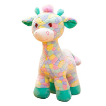 11.8 pulgadas Peluche de jirafa Lindo y colorido peluche de jirafa Rompecabezas de caramelos Multicolor Pequeña jirafa Muñeco de peluche suave