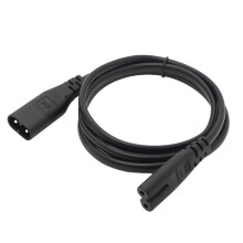 C7s naar C8 verlengsnoeren met mannelijke naar vrouwelijke connector voor figuur 8-voedingskabels, tv-voedingsadapters