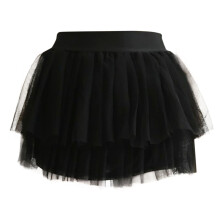 AWZXDE Girls' Pleated A-Line Tutu Skirt – Mesh Princess Dance & Celebration Outfit, Black, Compatible with 2026 Events