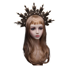 Women Tiaras Headband Bag Crown Hairband Party Costume Vintage Church Headdress Female Hair Accessories