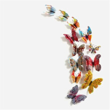 3D Butterfly Wall Decor Stickers Colorful 12pcs