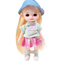 Baby Doll Mini yli 18 kuukauden taaperoille, 6,6 tuuman muotinukke lelut söpö 3-4-5-vuotiaille tytöille ja pojille, syntymäpäivä-joululahjat