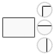 Minkissy 60-Inch Foldable Portable White Projector Screen for Indoor and Outdoor Movie Viewing