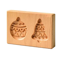 Cookie Cutters,Christmas Cookie Molds Wood Gingers Cookie Molds Santa Clau Cookie Molds DIY Baked Christmas Molds