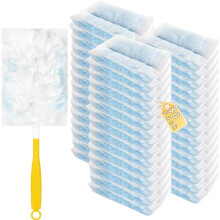 30 Duster Refills Compatible with Duster, Multi Surface Duster Replacement with 1 Extra Handle for Cleaning Furniture, Blinds, Ceiling Fans and