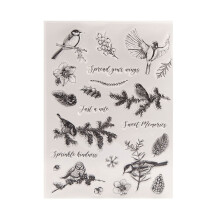 Silicone Seal Stamp Winter Birds Clear Stamps DIY Scrapbooking Card Making Embossing Photo Journal Album Decorative