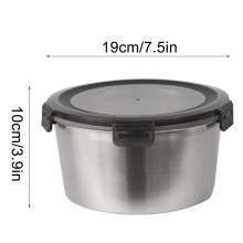 Stainless Steel Mixing Bowl with Lid Set – Microwave & Dishwasher Safe, Rustproof, Easy Clean – Compatible with Kitchen & Fridge Storage