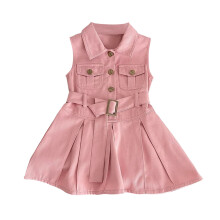 Toddler Summer Casual Short Sleeve Small Floral Shawl Princess Style Girls Dress Classic 4-5Y