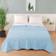 Summer Cool Quilt | 98% Cotton 2% Spandex | Machine Washable Thin Blanket | Breathable & Moisture Wicking | 200x150cm for Hot Sleepers