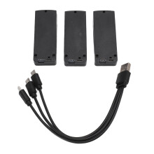 3 pièces de batteries lithium 1800mAh 3,7V pour quadcopter RC, boîtier portable en ABS