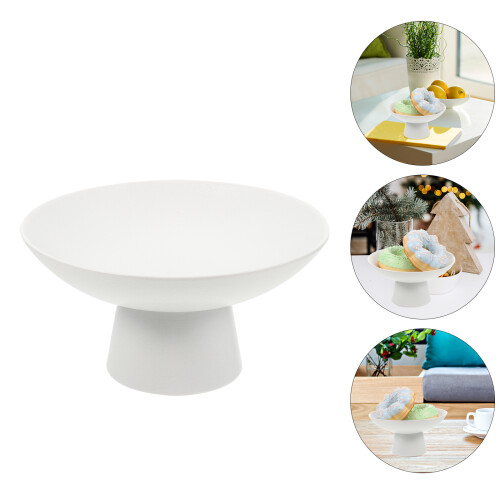Modern White Ceramic Footed Fruit Tray for Kitchen and Dessert 2