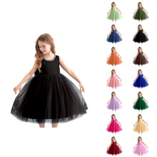 Kleid für Blumenmädchen zum Klavierkonzert – Brautkleid aus Tüll im Prinzessinnenstil, formelles Hochzeitsoutfit, passend zu einem rosa Kleid