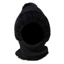 Hats for Women Warm Winter Knit Hat for Women with Scarf - Fleece Lined Cold Weather Beanie & Neck Warmer Set Black,One Size