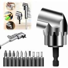 Adaptateur de perceuse à angle droit 105, 2,5 pouces court, embout de tournevis coudé multifonction, outil d'angle pour espaces restreints