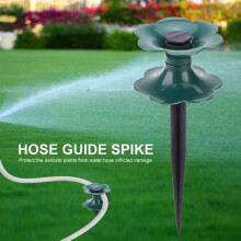 Garden Hose Guide Spike, Metal Hose Guides for Garden Heavy Duty, Cast Iron Garden Hose Guides for Outside, Rustproof Coated Hose Guide Stakes
