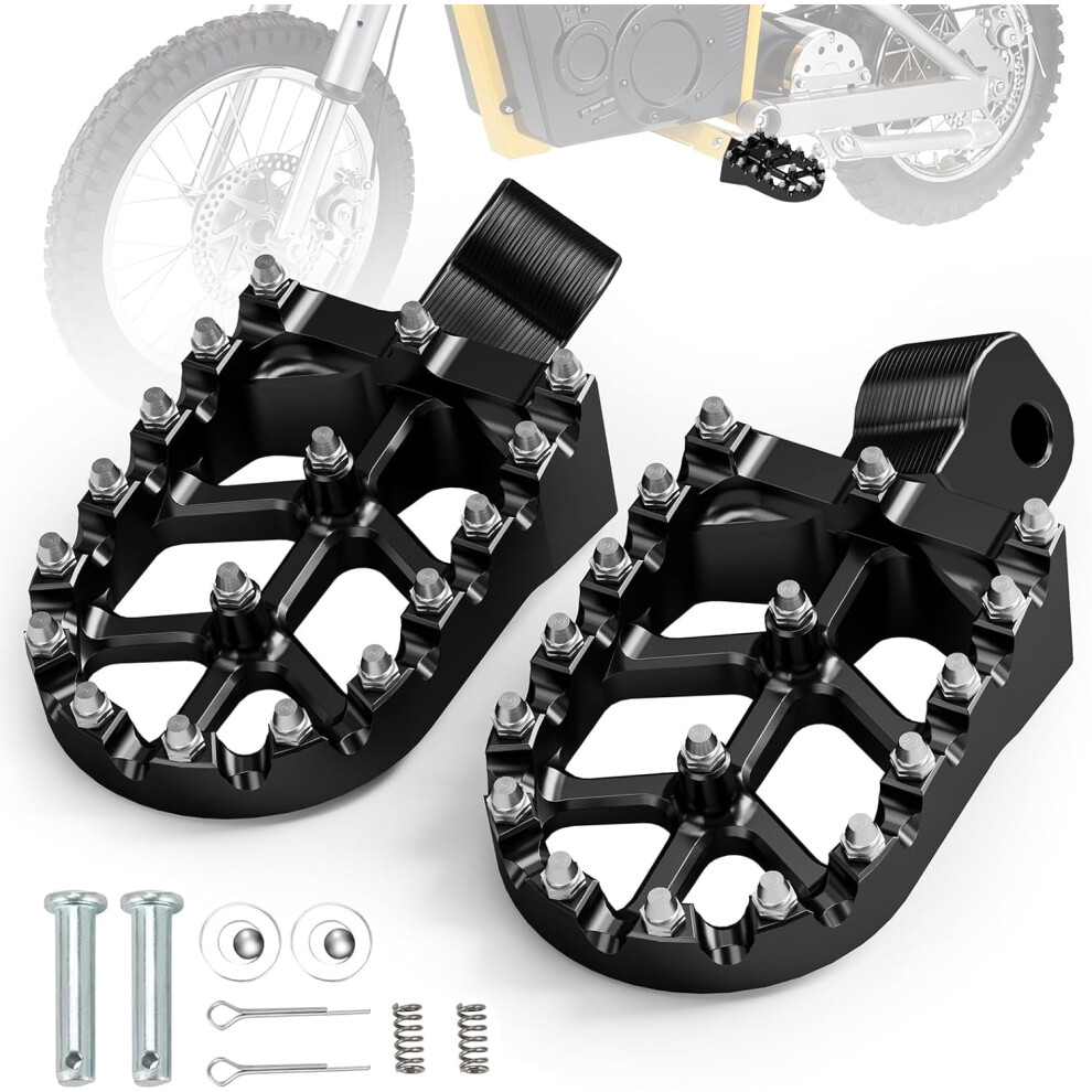 Dirt Bike Foot Pegs Footpegs Rest Pedal Cnc For Mx 650 500 Mx650 Mx500 Sx500 Mx350 Electric Dirt Bike Black 9450273038292