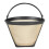 Useful Reusable 10-12 Cup Coffee Filter Permanent Cone-Style Coffee Maker Machine Filter Gold Mesh with Handle Cafe Coffees Tool 1