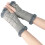 Fingerless Thumb Hole Gloves Light Gray 7.7 Inch 1