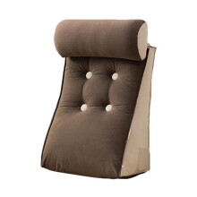 Coussin de soutien lombaire en chenille pour lit assis, coussin de lecture confortable, coussin triangulaire avec housse amovible.
