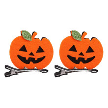 Fermagli per capelli a forma di zucca glitterata per bambini – Costume di Halloween