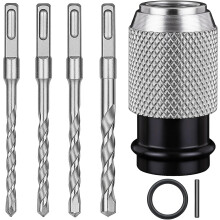 Adaptateur pour marteau perforateur avec jeu de forets à percussion, compatible avec les marteaux perforateurs 2026, conversion de perceuse