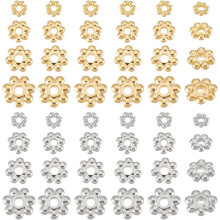 Stainless Steel Spacer Beads Flower Shape 80 pcs