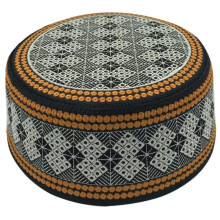 Broderi preget turbanhatt for menn pustende kufi bønnhatt EID ramazan hijabhatt arabisk hodeskallehatt