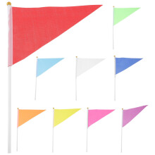 Lot de 9 petits drapeaux portables en polyester résistant pour les fêtes et les défilés