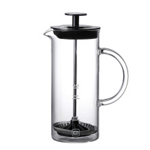 French Press,Handheld Milk Frother,Glasses Milk Foam Maker,Warm & Cold Milk,Resistant,Manual Operation Frother for Coffee