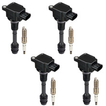 Sada zapaľovacích cievok UF350 a irídiové zapaľovacie sviečky 4505 Kompatibilné s Nissanom 2002-2006 Altima 2002-2006 Sentra L4 2,5L sady 4