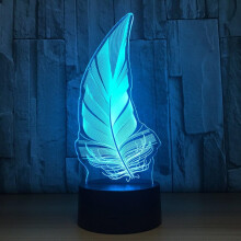 Nočné svetlo Feather3D Illusion – Smart Touch, RGB, 16 farieb, diaľkové ovládanie, napájanie cez USB – kompatibilné s domácimi a