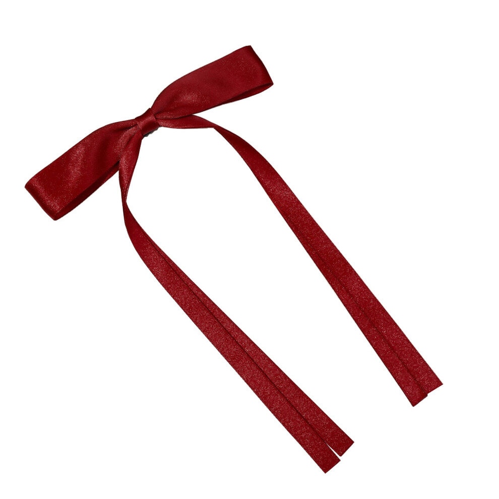 Beauty Tools Women's Hair Clip, Long Tailed Tassel Ribbon Bow, Clip Girl, Solid Color Accessory Hair Clip Claw Bow