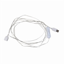 Cabo de extensão USB com conector macho para fêmea para ventiladores de teto, luzes e carregamento USB.