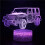 Φορτηγό Σχήμα 3D LED16 Αλλαγή χρώματος Ακρυλικό διακοσμητικό κομοδίνου USB 1