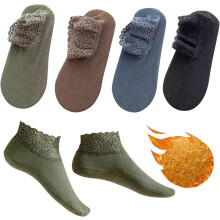Calzini caldi in pizzo alla moda, calzini in pizzo da donna per autunno e inverno, comodi e antiscivolo, morbidi per la casa.
