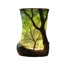 Élégante sculpture décorative de bureau pour la maison – Ornement de Noël scintillant, compatible avec les décorations de fêtes
