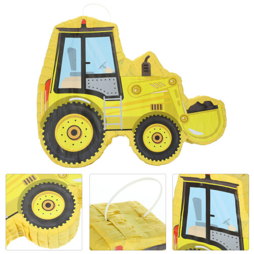 Gelbe Handgemachte Pinata Bagger Für Geburtstagsfeier 2