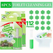Fresh Flower Gel Stamp Toilet Bowl Cleaner – 6 Scents, Air Freshener, Prevents Limescale & Toilet Ring, Compatible with Standard Bowls