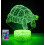 YSITIANNA3D Φως Νυχτερινής Φλόγας Χελώνας LED Illusion16 Χρώμα που Αλλάζει Χρώμα Επιτραπέζια 1