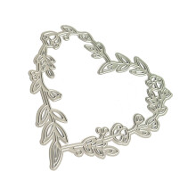 Leaf Wreath Die Cut Heart Wreath Metal Embossing Cutting Dies Templates For Scrapbooking Card Making Journal Photo Album