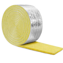 1 Roll Fiberglass Pipe Insulation Wrap, 32.8 ft x 3 in, Foil-Backed, for Indoor/Outdoor Pipes, Freezing Weather – Compatible with Standard Pipes