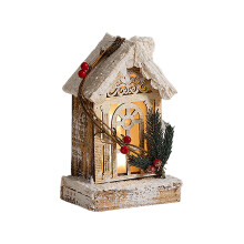 Christmas Nativity LED Luminous Wood House, Mini Luminous Decorative for Christmas Festival Desktop Decoration Gifts,Decorative Lights