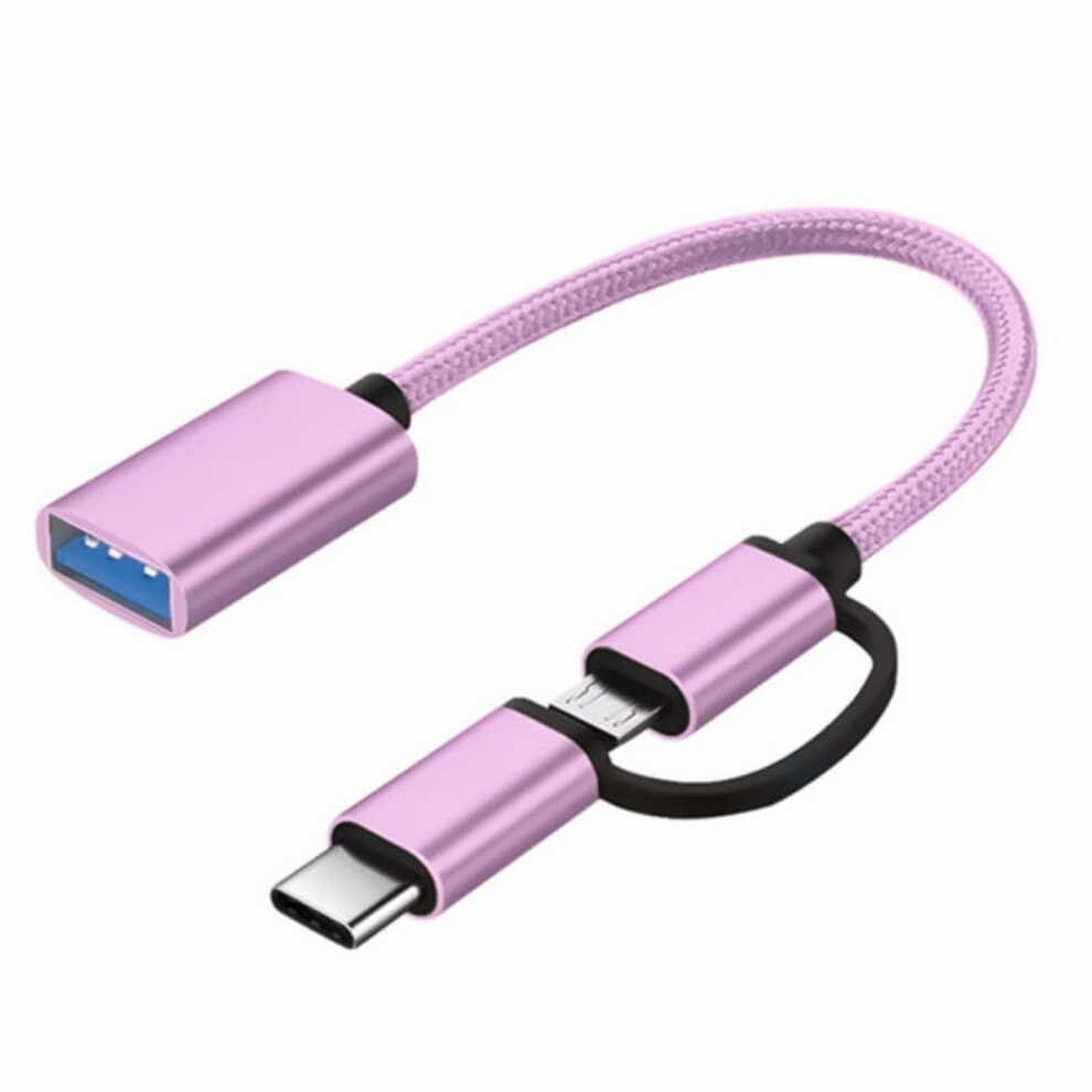 2 In 1 Usb C /Micro Usb To Usb Adapter Cable For Android And Type C Devices 480Mbps Highly Speed Data Transmission 9329345356209