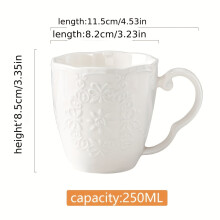 Butterfly Mug Set of 4/2, 8.45oz European Embossed Ceramic Tea Cup, Minimalist Creative Breakfast Coffee Mug, Iced Tea Cup, Holiday Gift