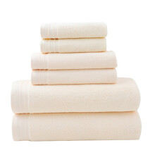 Ultra Soft 6 Pack Cotton Towel Set, Contains 2 Bath Towels 28x55 inch, 2 Hand Towels 16x24 inch & 2 Wash Coths 12x12 inch