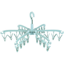 Foldable Drying Rack with 24 Clips, Rotatable & Portable – for Socks, Lingerie, Baby Clothes, Towels; Compatible with Small Spaces