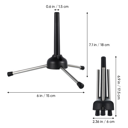 Black Portable Foldable Clarinet Stand Instrument Tripod Holder 1