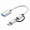 2 in 1 USB C /Micro USB to USB Adapter Cable for Android And Type C Devices 480Mbps Highly Speed Data Transmission 1