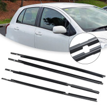 4Pcs Outer Door Glass Weatherstrip Moulding For Toyota Yaris Vitz 2005-2010