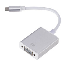 Type C to VGA Adapter Cable 15 Pin D Sub Female to Female Connector Cord Wire for Laptop PC Monitor Projector